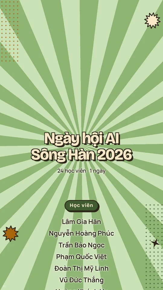 Phần chạy tên khổ dọc 9:16, tên ngày hội hư cấu ở giữa màn hình, nền tia nắng xanh